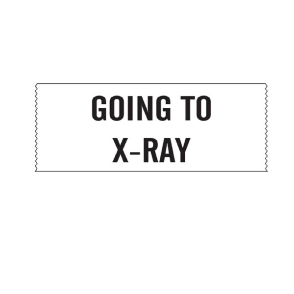 Printed Chart Tape - Going To X-Ray